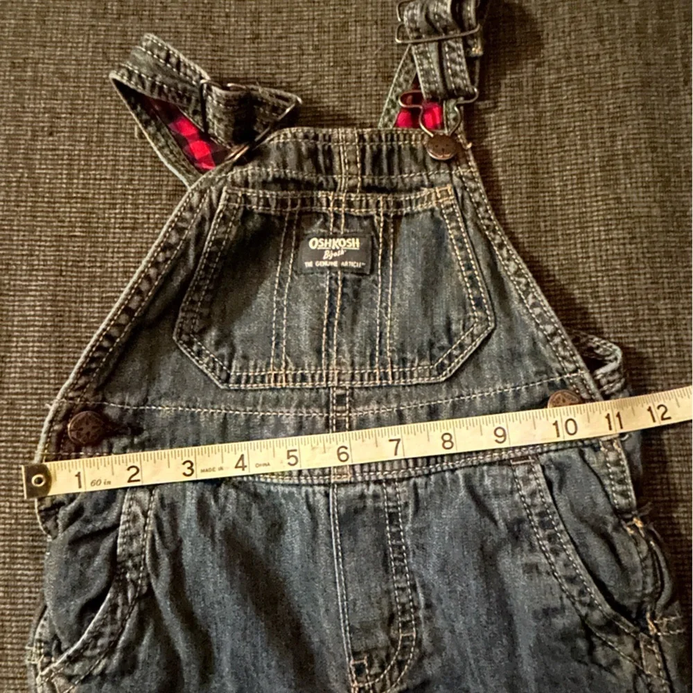 Oshkosh B’Gosh Kids Toddlers Denim Overalls Flannel Lined size 2T